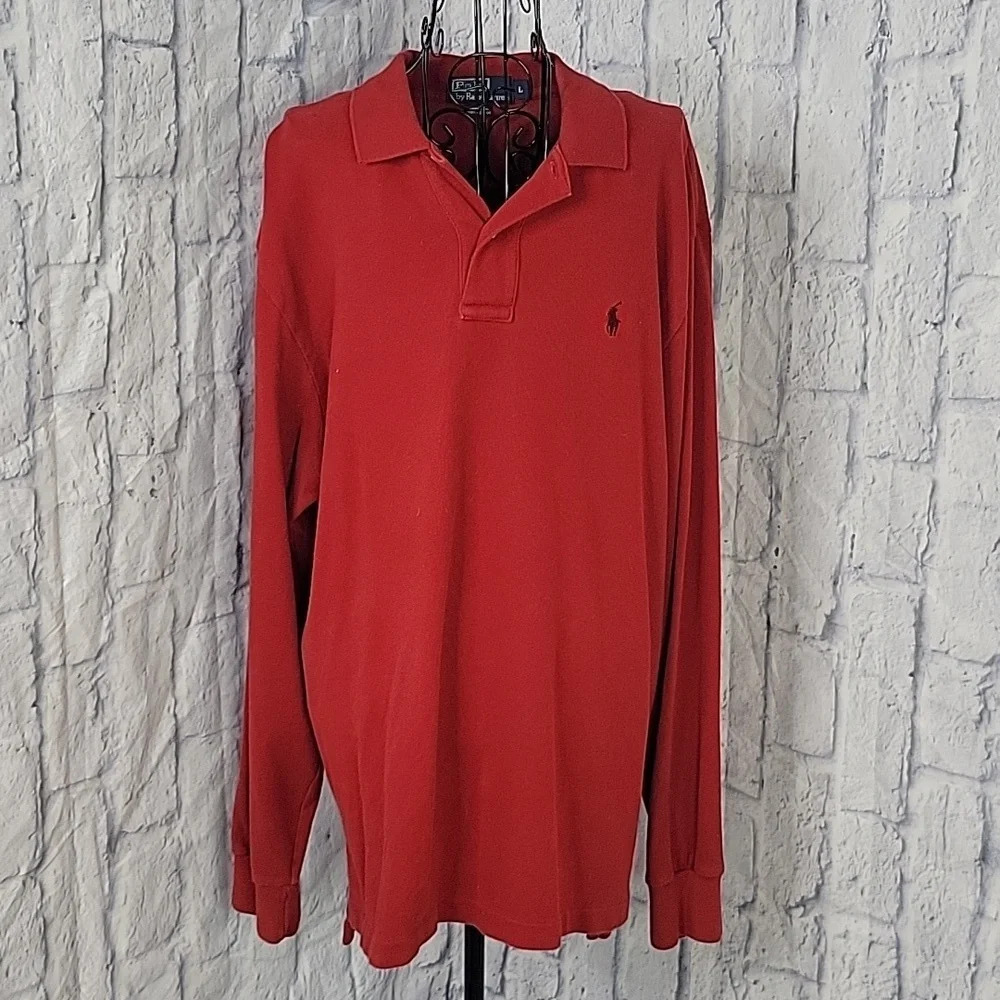 POLO BY RALPH LAUREN‎ Red Polo Shirt Large